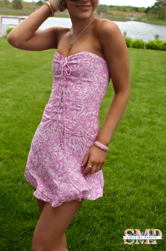 Light Purple Floral Corset Shape Zig Zag Tube Mini Dress